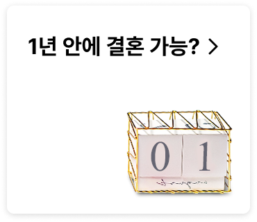 1년 안에 결혼 가능?
